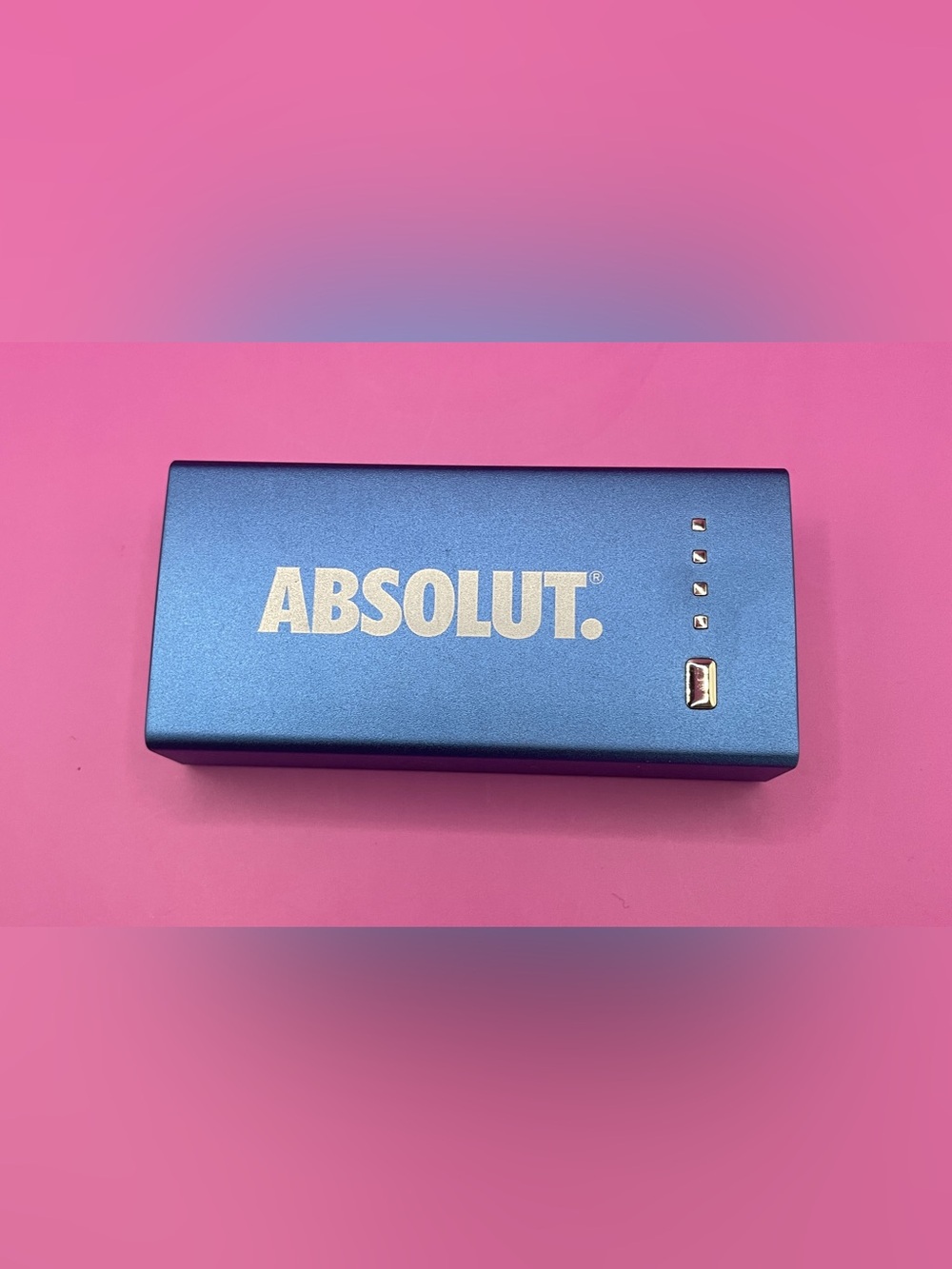 Absolut Vodka Portable Power Bank Charger Blue Leed's NIB Promotional